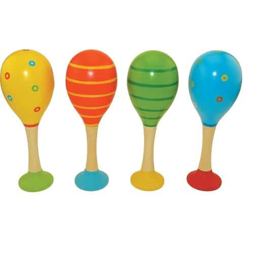 Wooden Maracas - Set of 2 - Four Styles