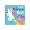 Interactive unicorn book with squishy poo for kids, featuring rhyming text and playful illustrations.