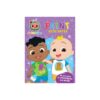 CoComelon Paint Book featuring 16 pages of colourful CoComelon character artwork, perfect for kids to paint with water.